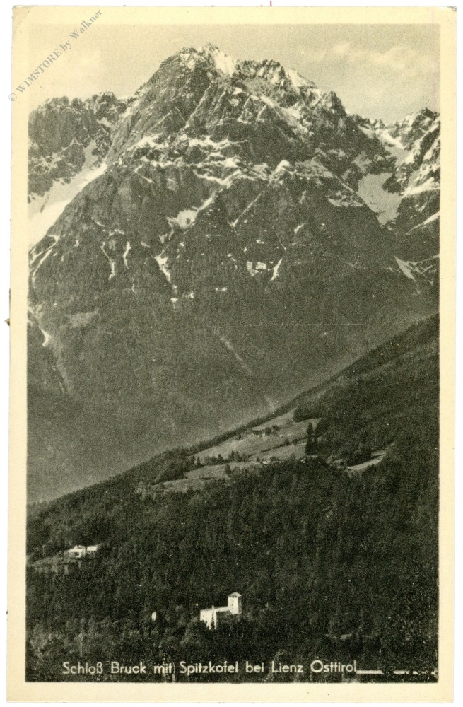 lienz, schloss bruck mit spitzkofel lienz, schloss bruck mit spitzkofel