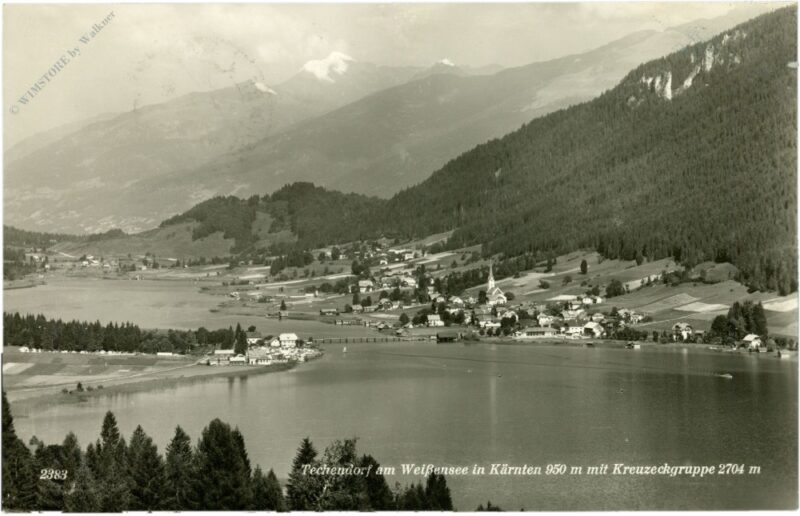techendorf, am weißensee mit kreuzeckgruppe techendorf, am weißensee mit kreuzeckgruppe