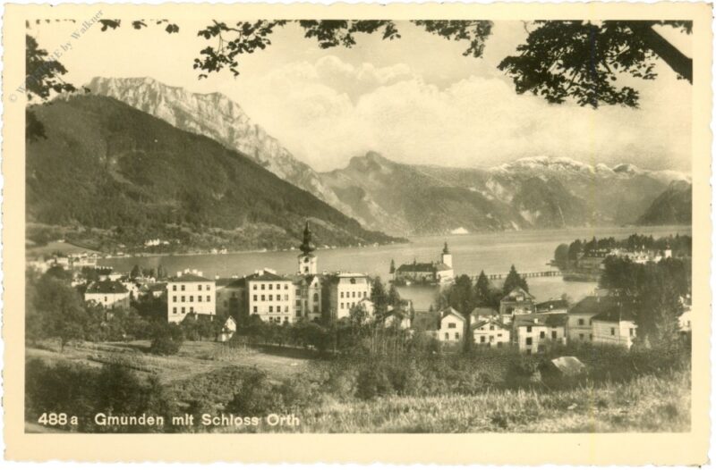 gmunden, mit schloss orth gmunden, mit schloss orth