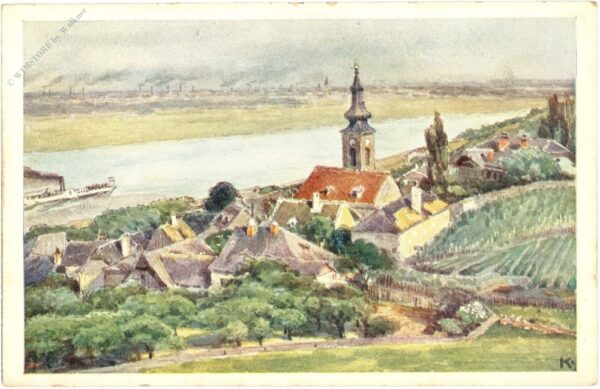 wien 19, kahlenbergdorf mit donau