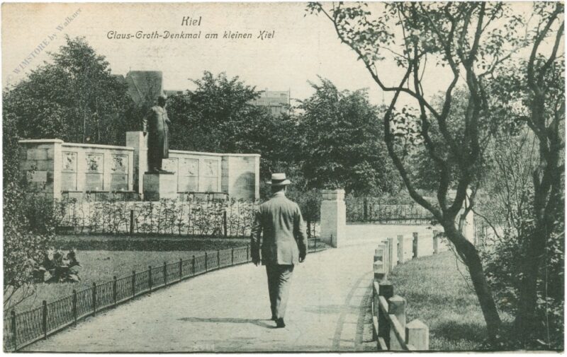 kiel, claus groth denkmal am kleinen kiel