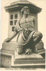 basel, detail vom st. jakobsdenkmal