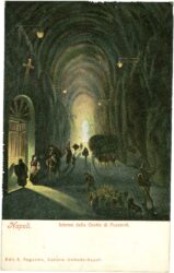 napoli, interna della grotta di pozzuoli