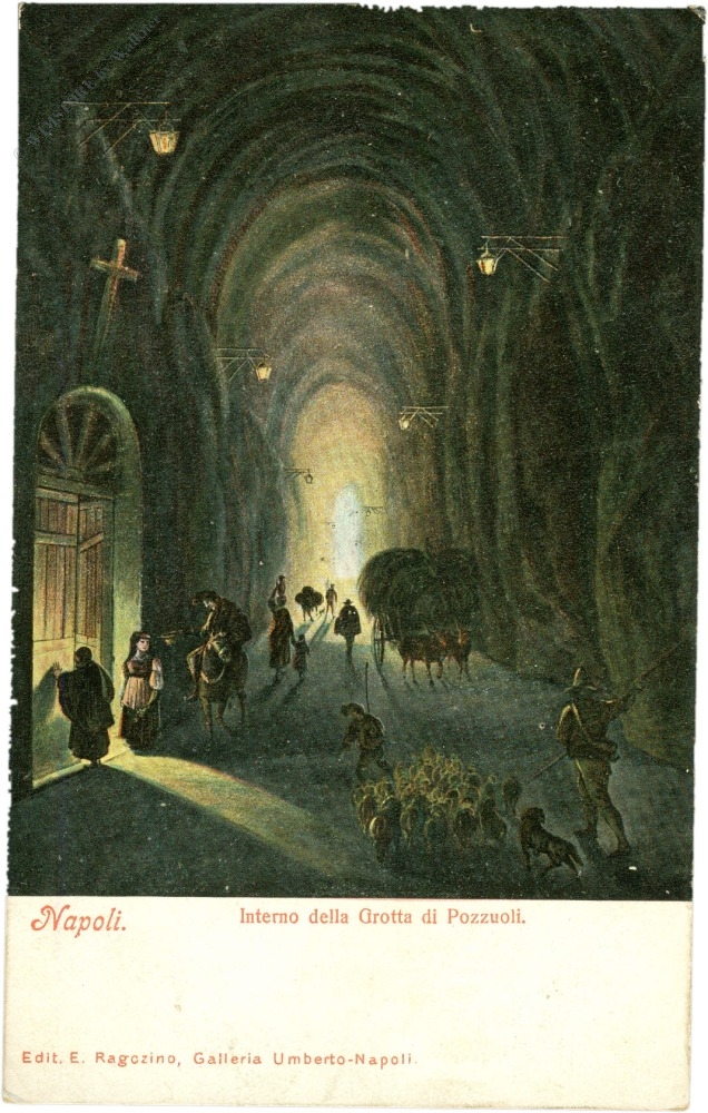 napoli, interna della grotta di pozzuoli napoli, interna della grotta di pozzuoli