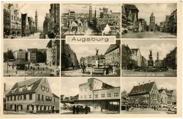augsburg, multiansicht augsburg, multiansicht