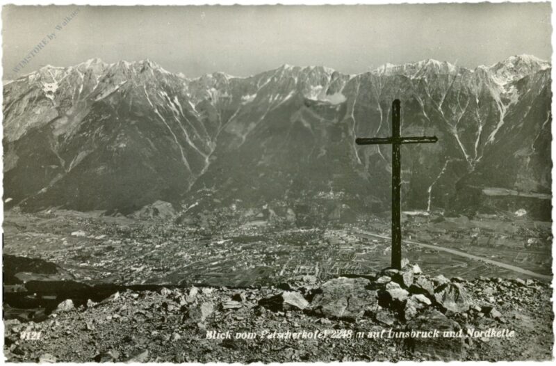innsbruck, blick vom patscherkofel auf innsbruck und nordkette