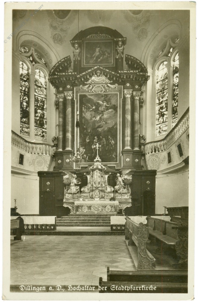 dillingen, hochaltar der stadtpfarrkirche dillingen, hochaltar der stadtpfarrkirche