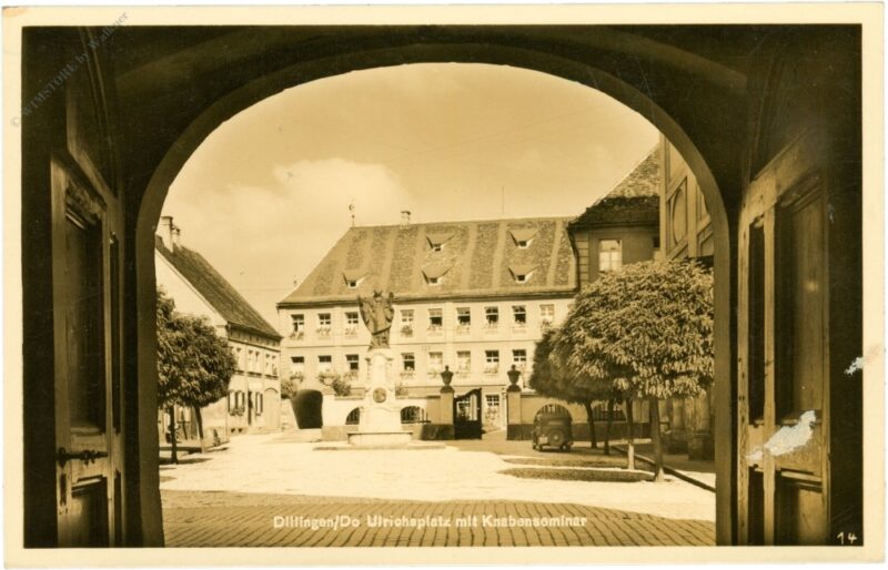 dillingen, ulrichsplatz mit knabenseminar dillingen, ulrichsplatz mit knabenseminar
