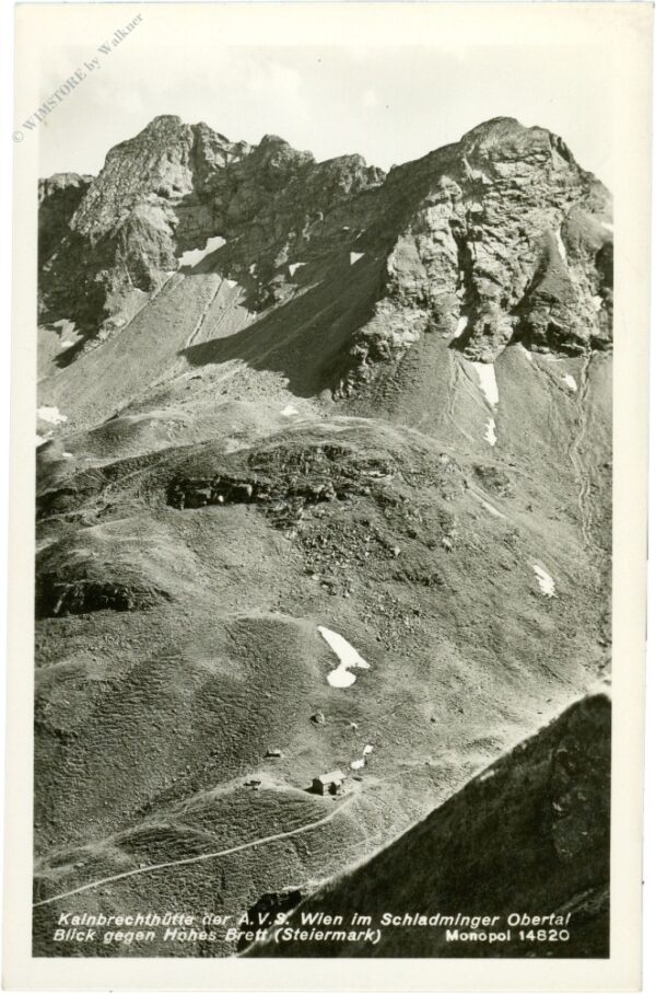 schladminger tauern, kainbrechthütte im schladminger obertal, blick gegen hohes brett