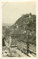 graz, hauptplatz mit schlossberg