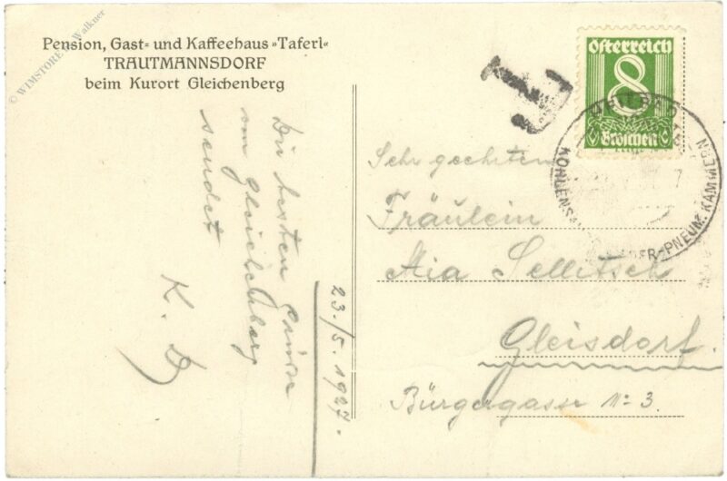 bad gleichenberg, pension, gast und kaffeehaus taferl trautmannsdorf