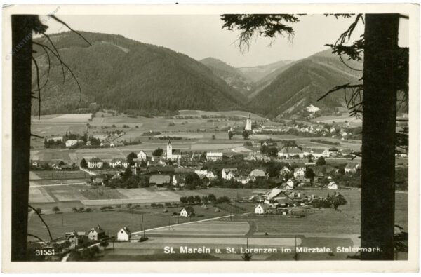 st. marein, und st. lorenzen, ortsansicht