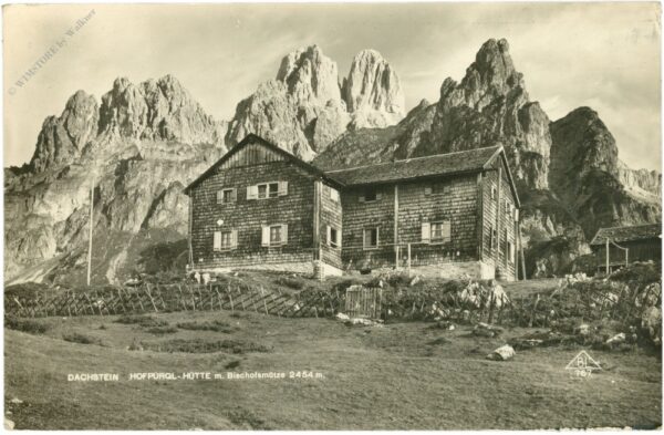 dachstein, hofpürgl hütte mit bischofsmütze