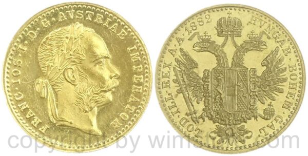 franz josef i., dukat 1861 b, km 2264, gold, ss (kopie)