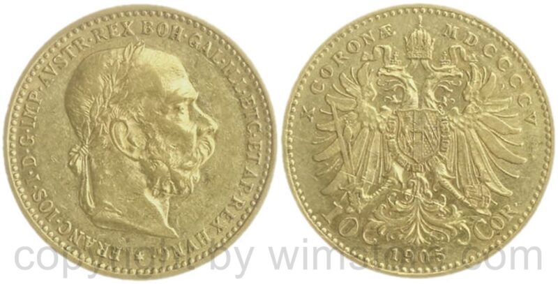 franz josef i., dukat 1910, km 595, gold, vz, kleiner randschaden (kopie) franz josef i., dukat 1910, km 595, gold, vz, kleiner randschaden (kopie)
