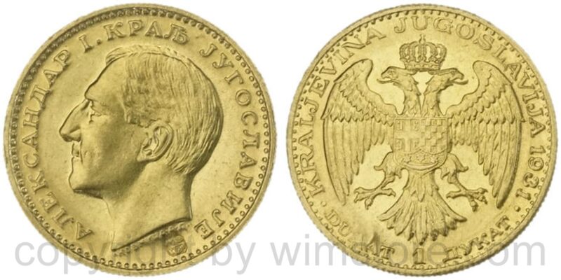 jugoslawien, 1 dukat 1931, km 12.1, gold, vz st jugoslawien, 1 dukat 1931, km 12.1, gold, vz st