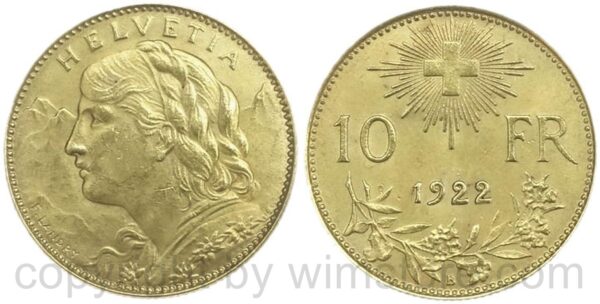 schweiz, 20 franken 1935 lb, gold, vz st (kopie)