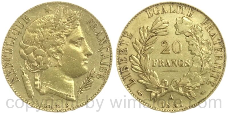 frankreich, 10 francs 1858 a, km 34.3, gold, vz (kopie) frankreich, 10 francs 1858 a, km 34.3, gold, vz (kopie)
