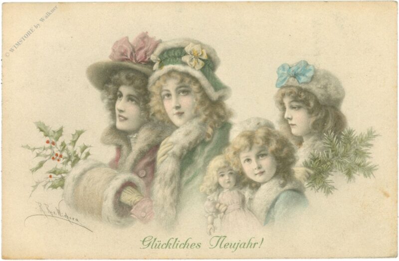 neujahr, mädchen neujahr, mädchen