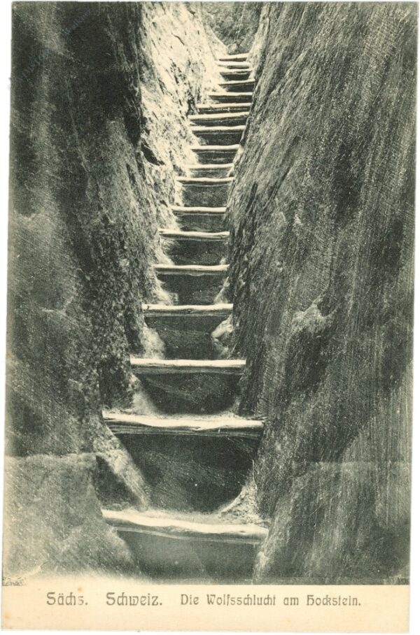 bad schandau, die wolfsschlucht am bockstein