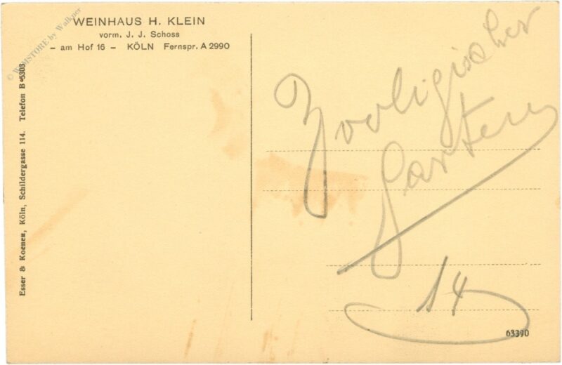 köln, weinhaus h. klein