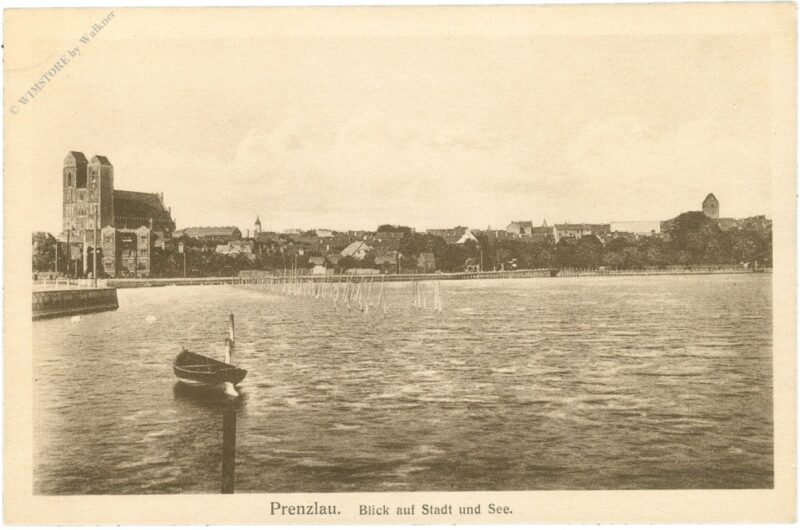 prenzlau, blick auf stadt und see prenzlau, blick auf stadt und see