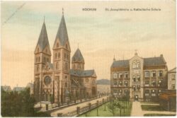 bochum, st. josephkirche und katholische schule