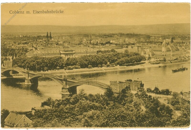 koblenz, mit eisenbahnbrücke koblenz, mit eisenbahnbrücke