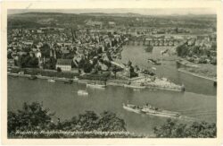 koblenz, moselmündung von der festung aus gesehen