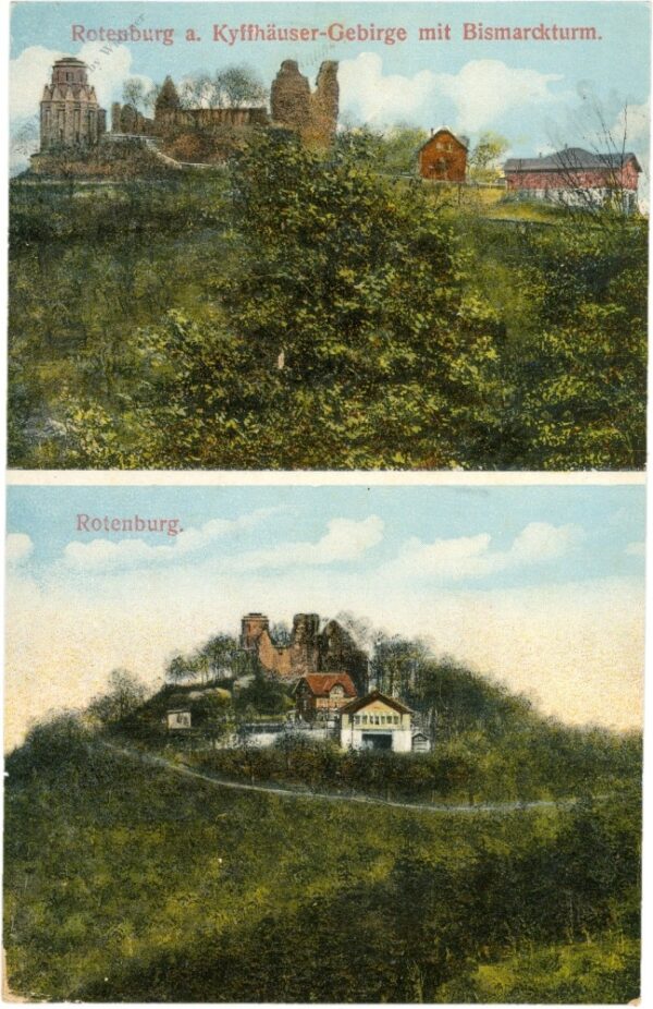 rothenburg, kyffhäuser gebirge mit bismarckturm