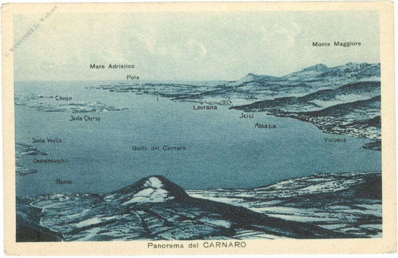 kvarner bucht (carnaro), ansicht kvarner bucht (carnaro), ansicht