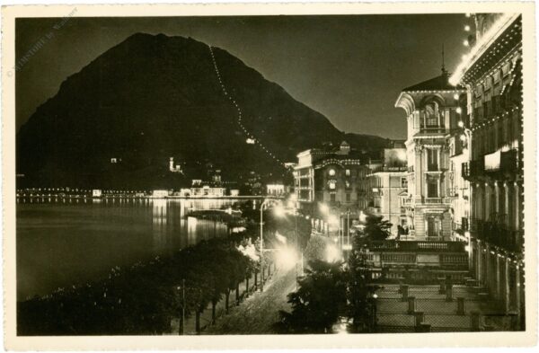 lugano, monte s. salvatore di notte