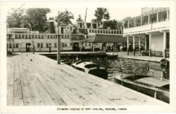 muskoka, steamers passing at port