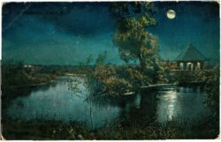 flusslandschaft bei nacht