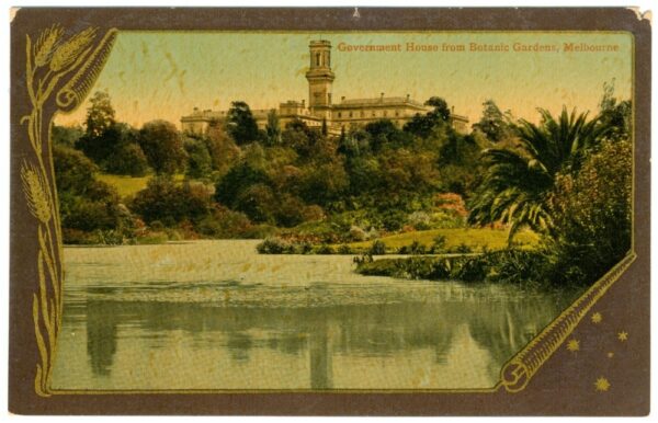 melbourne, government house from botanical garden