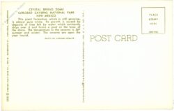 new mexico, carlsbad caverns national park, crystal spring dome