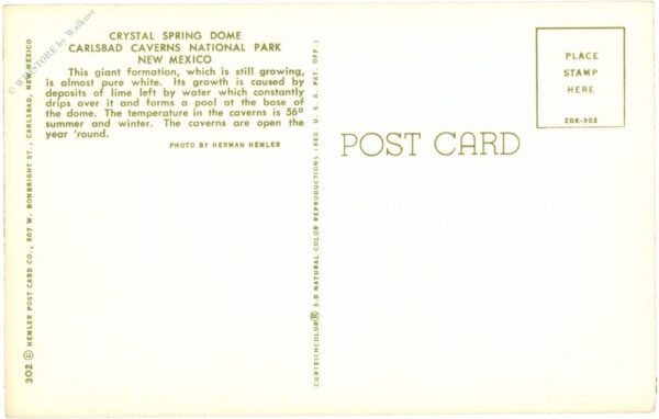 new mexico, carlsbad caverns national park, crystal spring dome