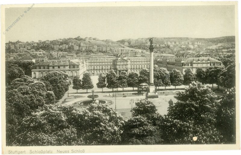 stuttgart, schlossplatz, neues schloss stuttgart, schlossplatz, neues schloss