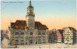 stuttgart, marktplatz mit rathaus