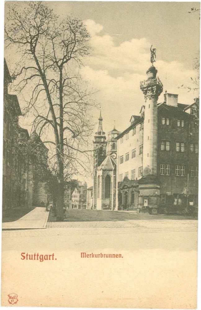 stuttgart, merkurbrunnen stuttgart, merkurbrunnen