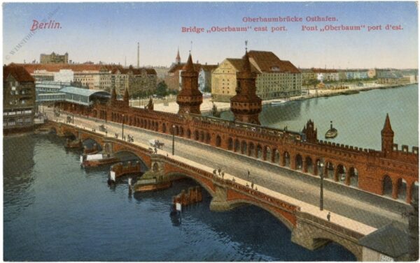 berlin, oberbaumbrücke osthafen
