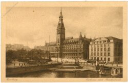 hamburg, rathaus mit reichsbank