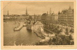 hamburg, jungfernstieg mit alsterpavillon