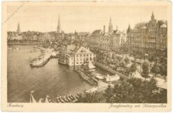 hamburg, jungfernstieg mit alsterpavillon