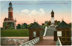 kiel, holtenau, leuchtturm und denkmal an der mündung des kaiser wilhelm kanals