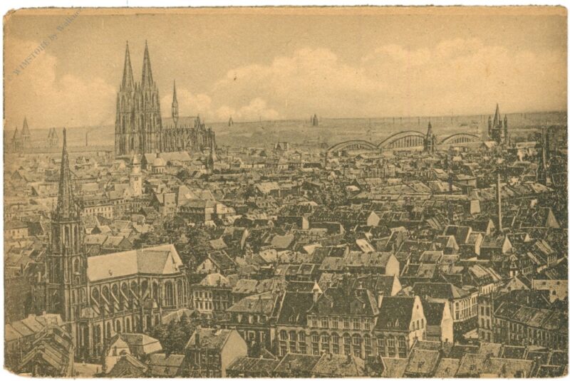 köln am rhein, blick von der herz jesu kirche köln am rhein, blick von der herz jesu kirche