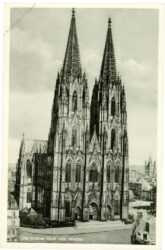 köln am rhein, der kölner dom von westen