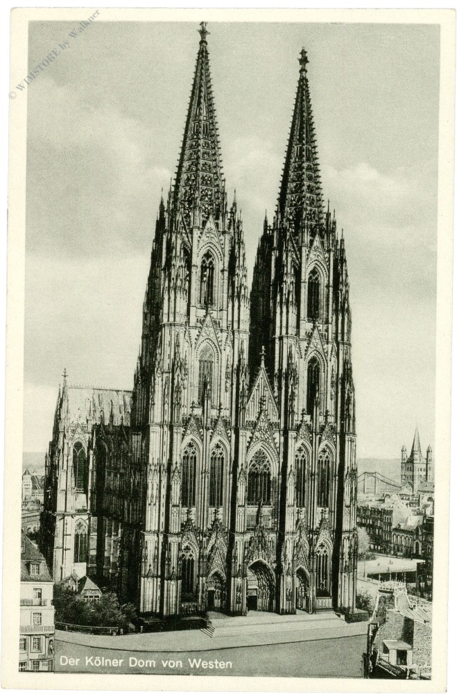 köln am rhein, der kölner dom von westen köln am rhein, der kölner dom von westen