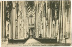 köln am rhein, dom, inneres vom westportal gesehen