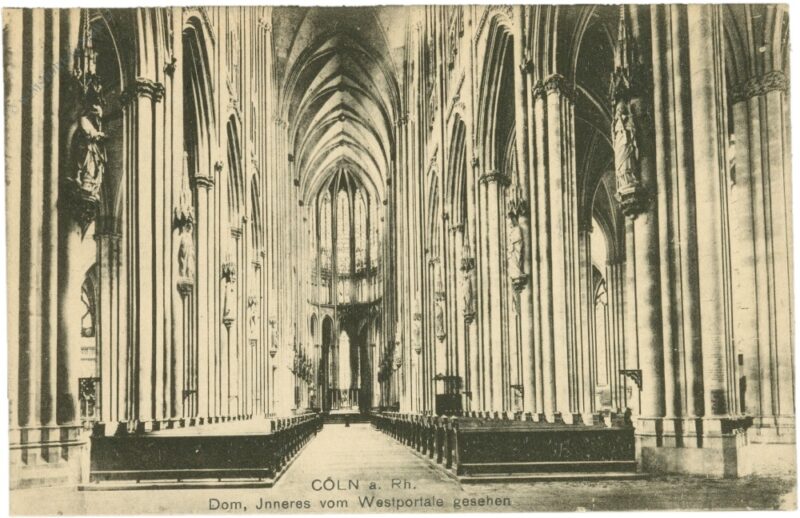 köln am rhein, dom, inneres vom westportal gesehen köln am rhein, dom, inneres vom westportal gesehen